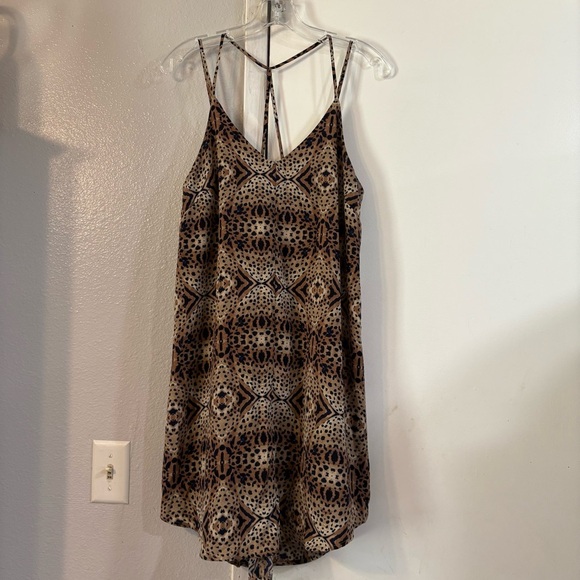 Astr Dresses & Skirts - ASTR Strapy Cheetah Slip Dress Spots Animal
Print Revolve Medium Tan Brown